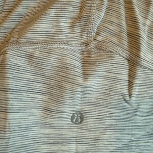 Lululemon Athletica Striped Gray and Cream Leggings